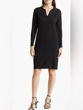 STITCHDROP Saguaro Lake Long Sleeve Dress in Black
